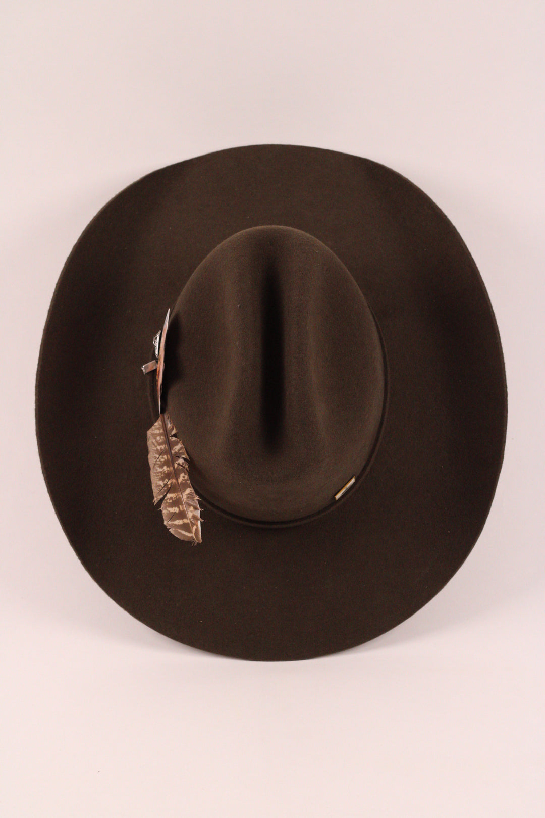 The Juniper - Mustang Premium Wool Felt Hat - Olive Distressed