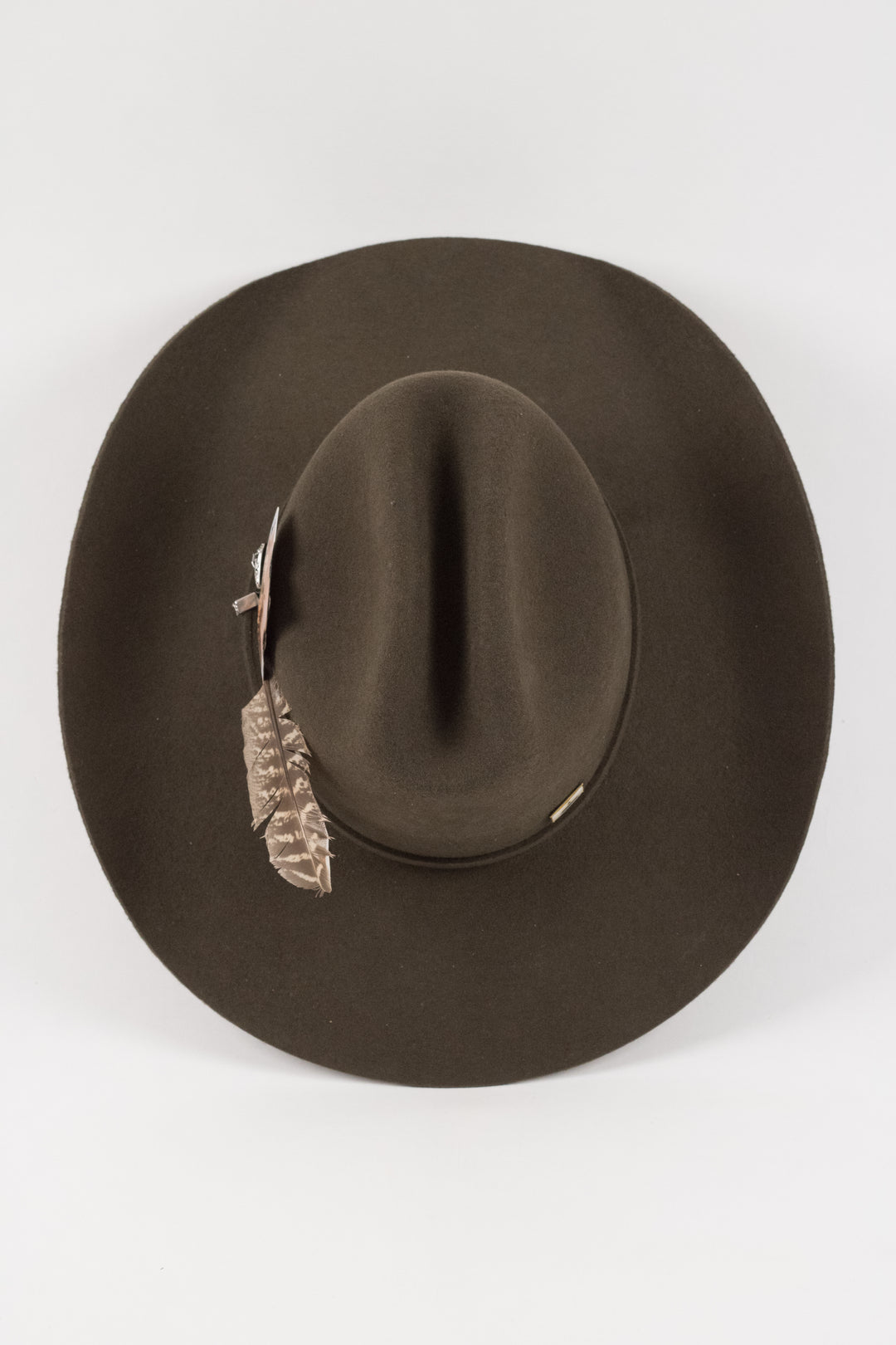 The Juniper - Mustang Premium Wool Felt Hat - Olive Distressed
