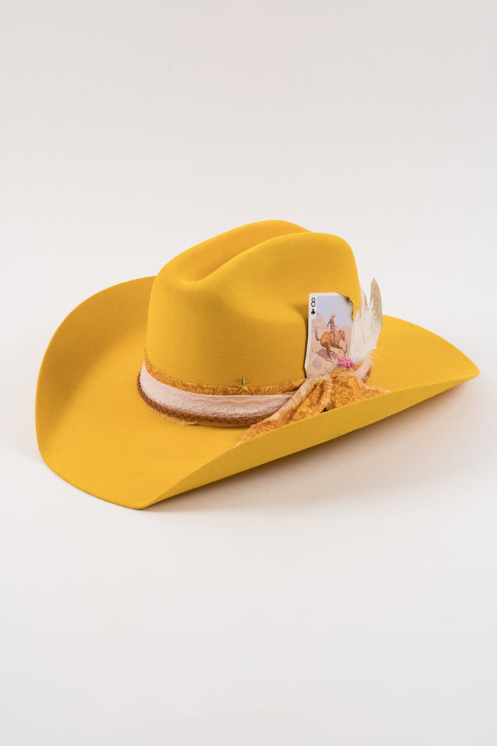 The Wildflower - Wren Merino Wool Western Hat - Yellow