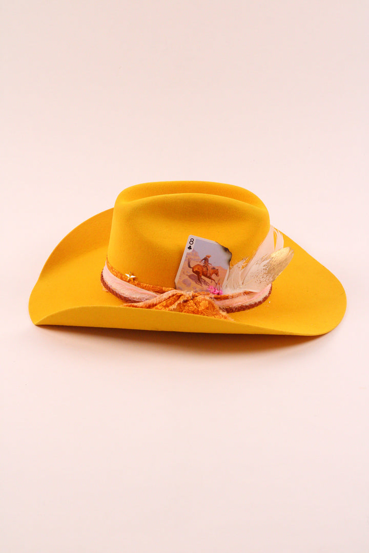 The Wildflower - Wren Merino Wool Western Hat - Yellow