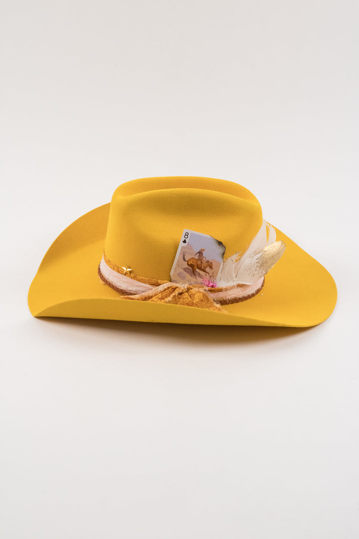 The Wildflower - Wren Merino Wool Western Hat - Yellow