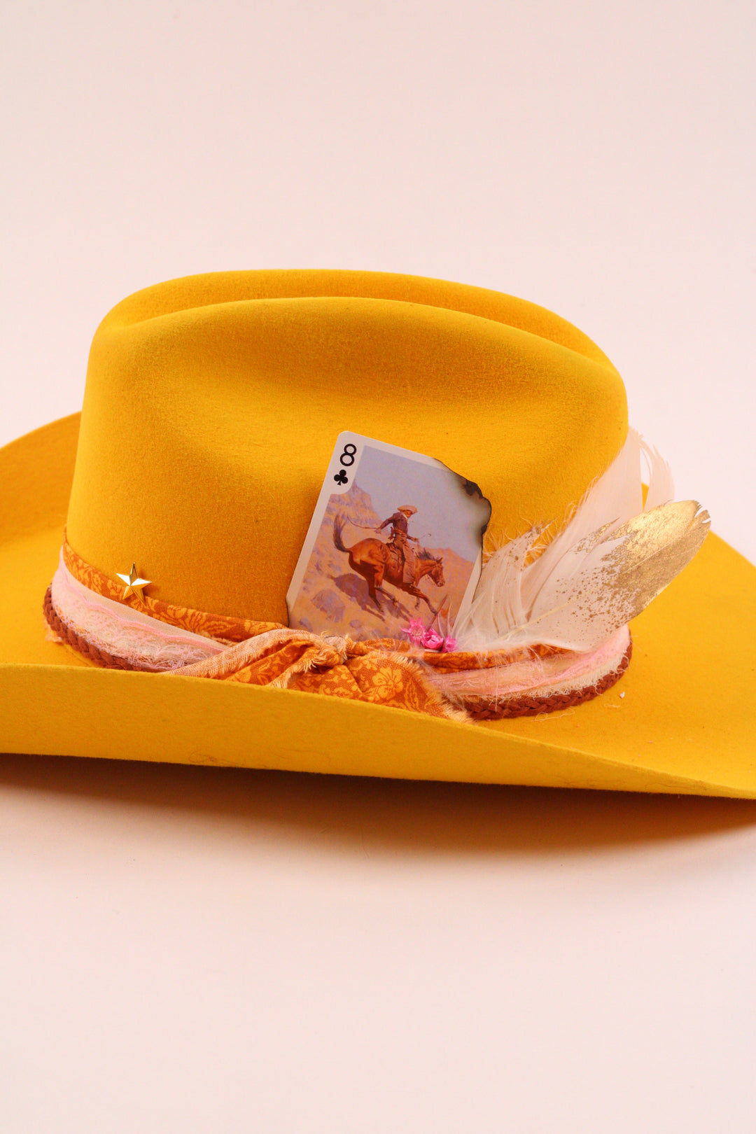The Wildflower - Wren Merino Wool Western Hat - Yellow