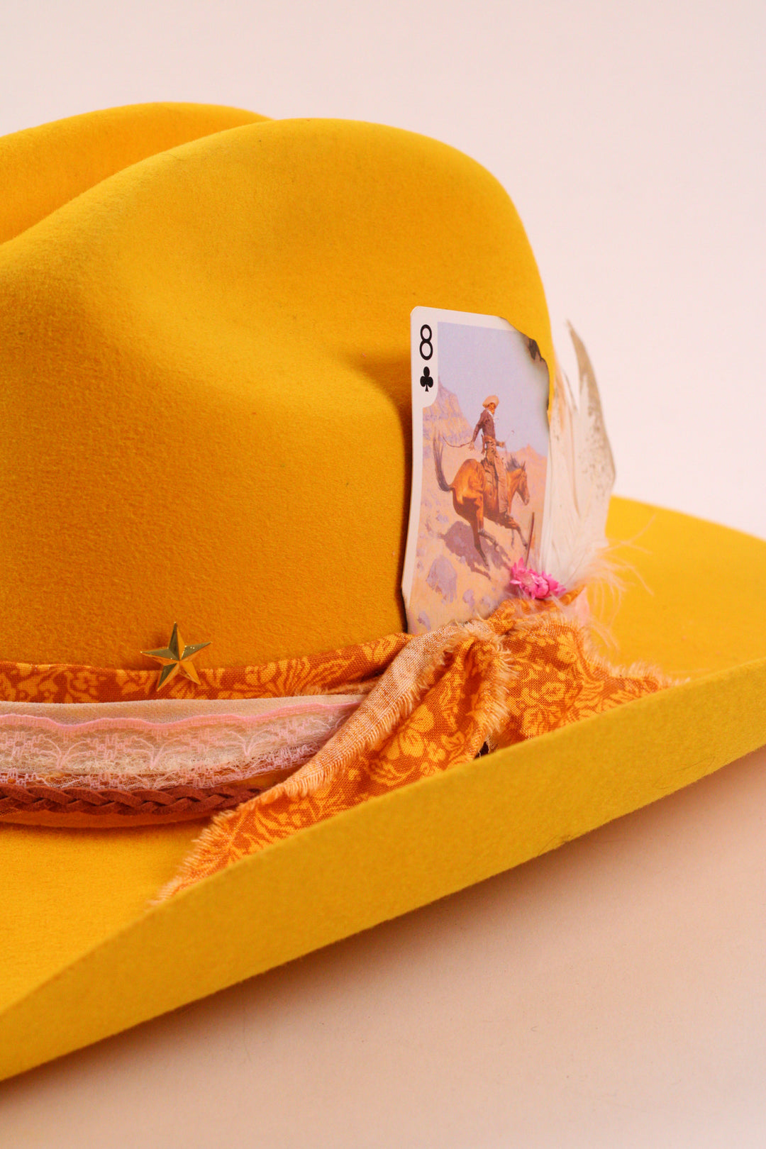 The Wildflower - Wren Merino Wool Western Hat - Yellow
