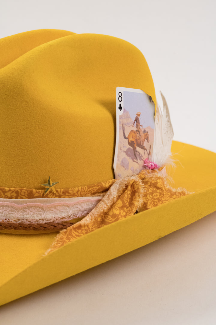 The Wildflower - Wren Merino Wool Western Hat - Yellow