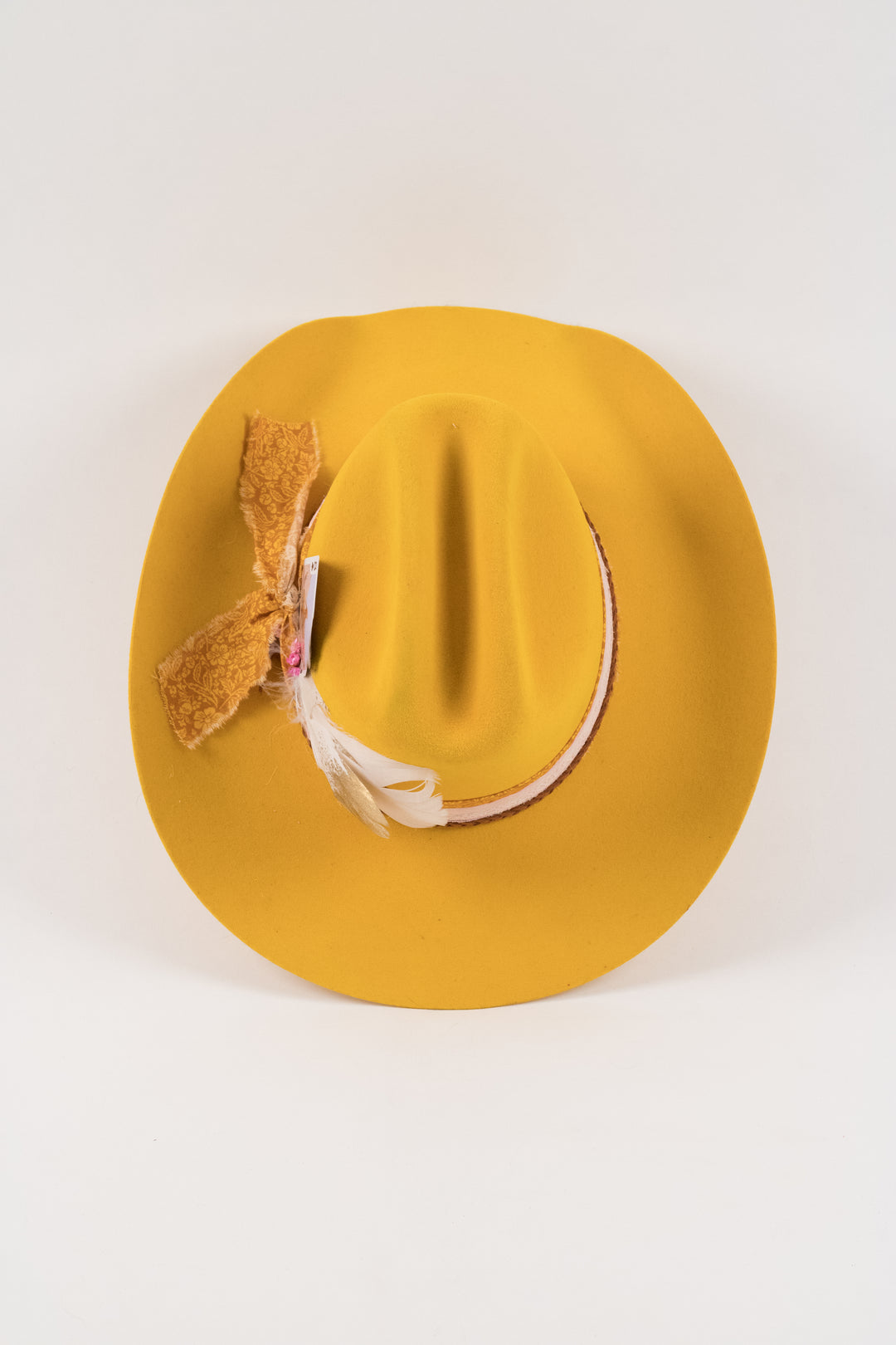 The Wildflower - Wren Merino Wool Western Hat - Yellow
