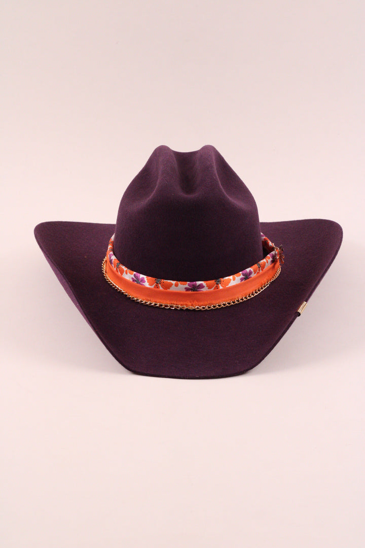 The Daisy- Wren Merino Wool Western Hat - Purple