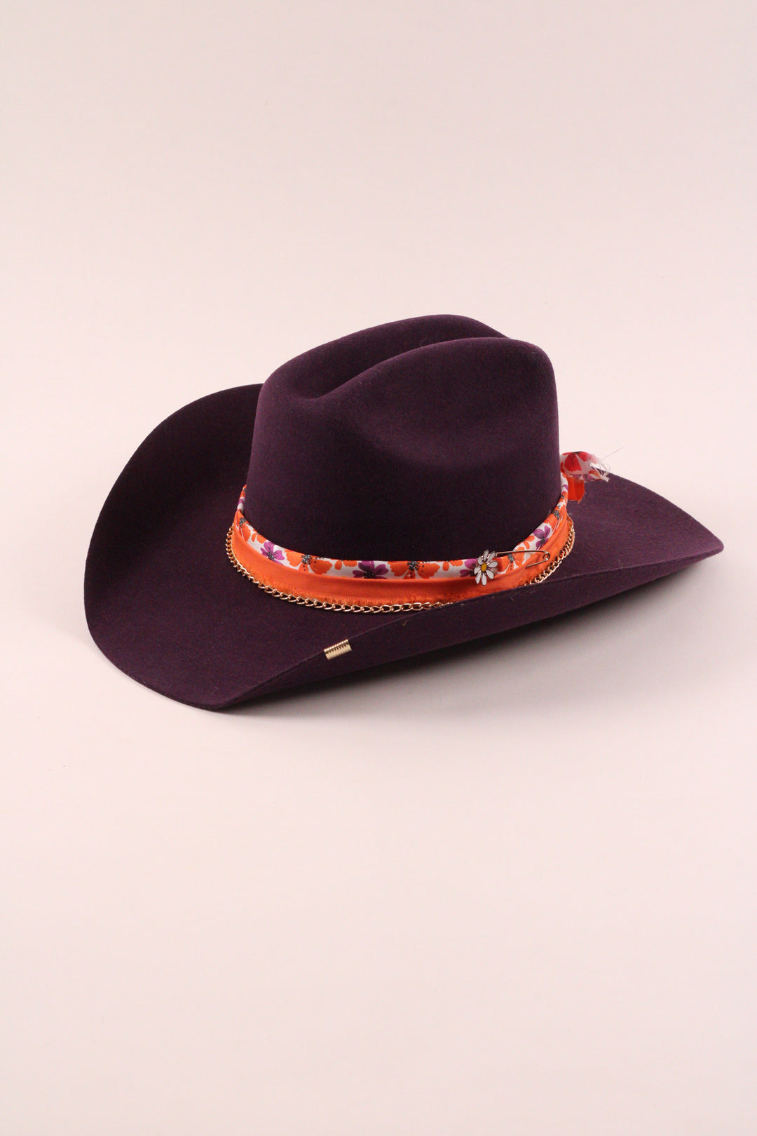 The Daisy- Wren Merino Wool Western Hat - Purple