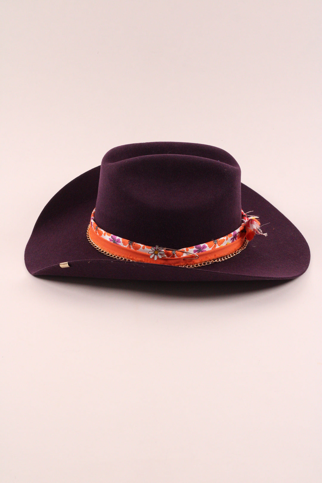 The Daisy- Wren Merino Wool Western Hat - Purple