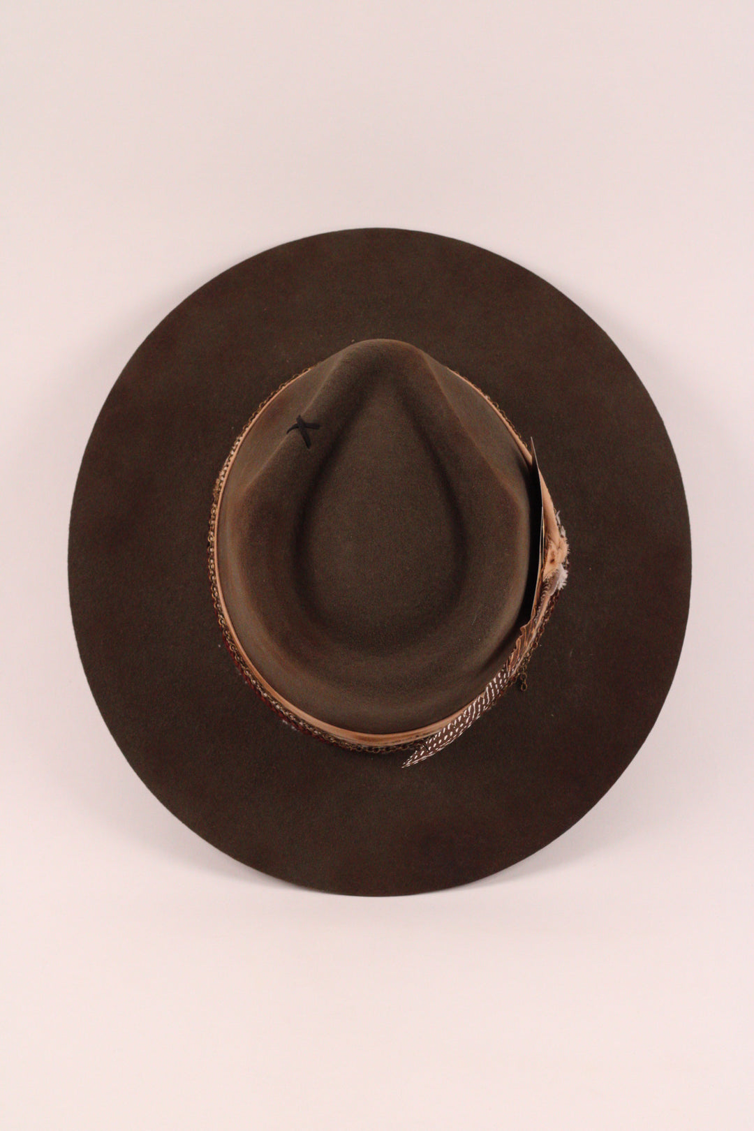 The Frankie Rancher - Wool Felt - Olive distressed