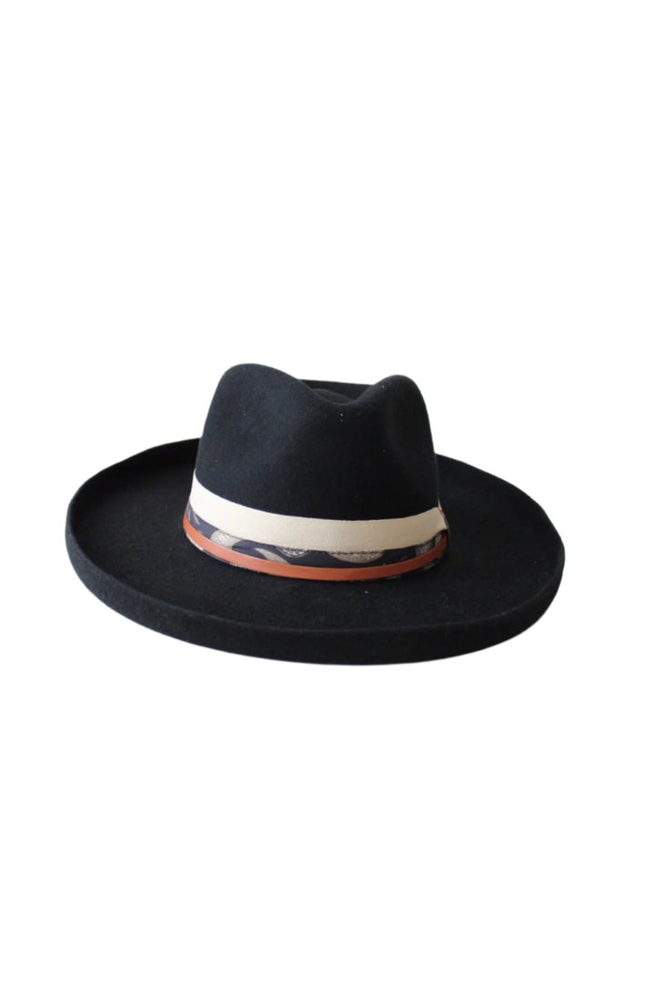 The Gypsy Wool Felt Pencil Brim - Black