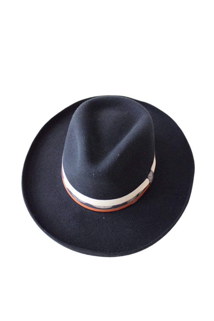 The Gypsy Wool Felt Pencil Brim - Black