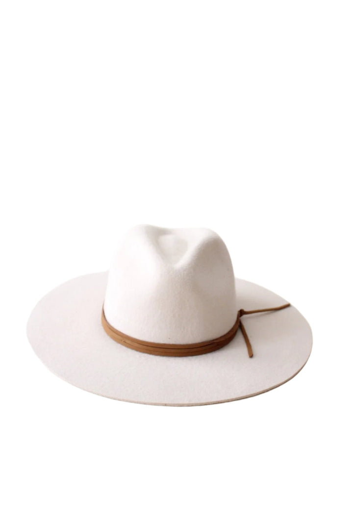 The Beverly Rancher Hat - Wool Felt - Ivory