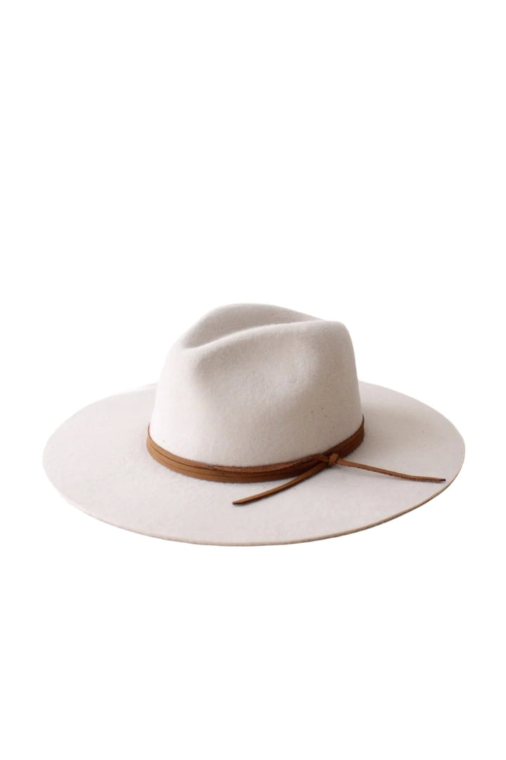 The Beverly Rancher Hat - Wool Felt - Ivory