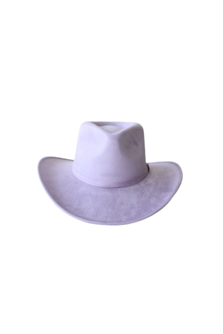 Amarillo Vegan Suede Cowboy Rancher Hat- Lavender