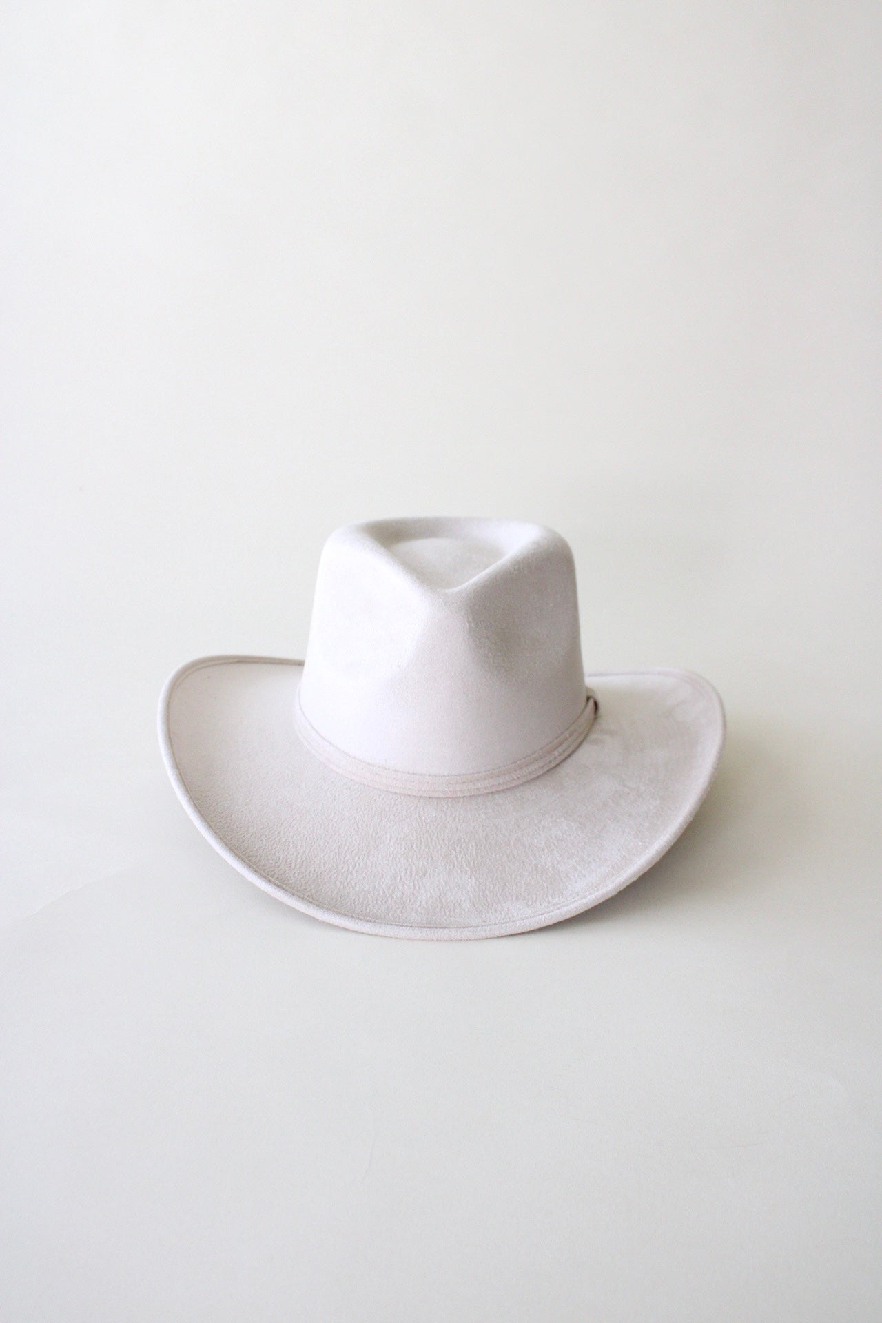 Amarillo Vegan Suede Cowboy Rancher Hat- Ivory