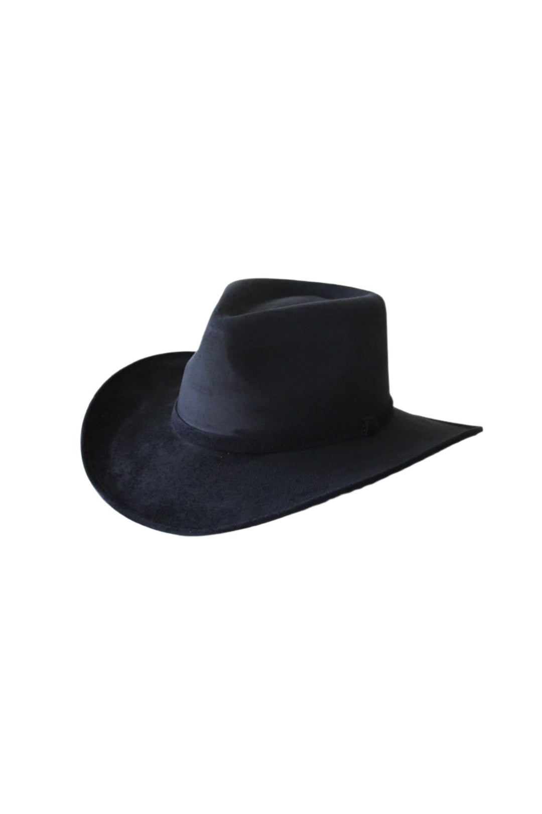 Amarillo Vegan Suede Cowboy Rancher Hat- Black