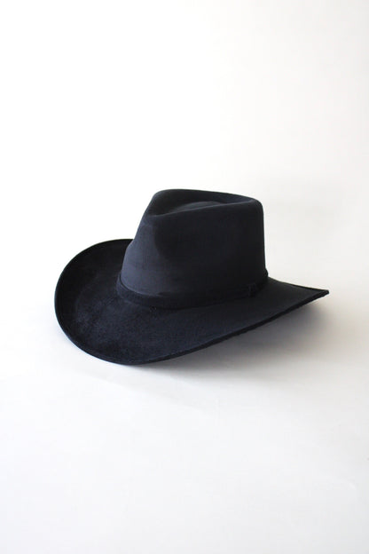 Amarillo Vegan Suede Cowboy Rancher Hat- Black