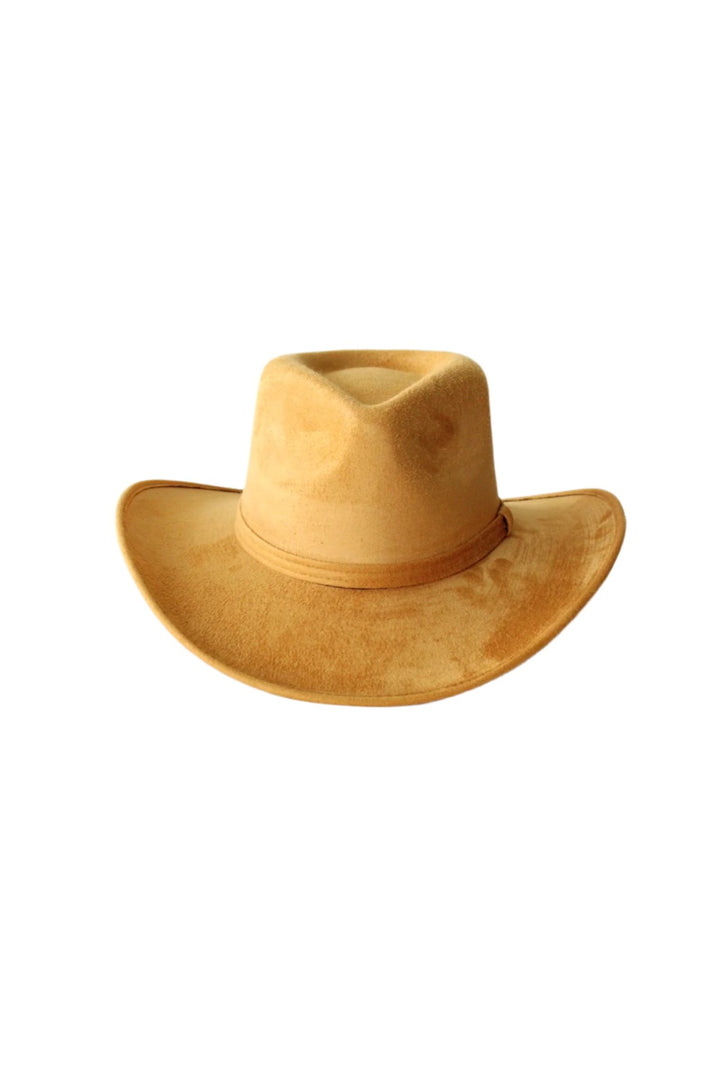 Amarillo Vegan Suede Cowboy Rancher Hat- Mustard