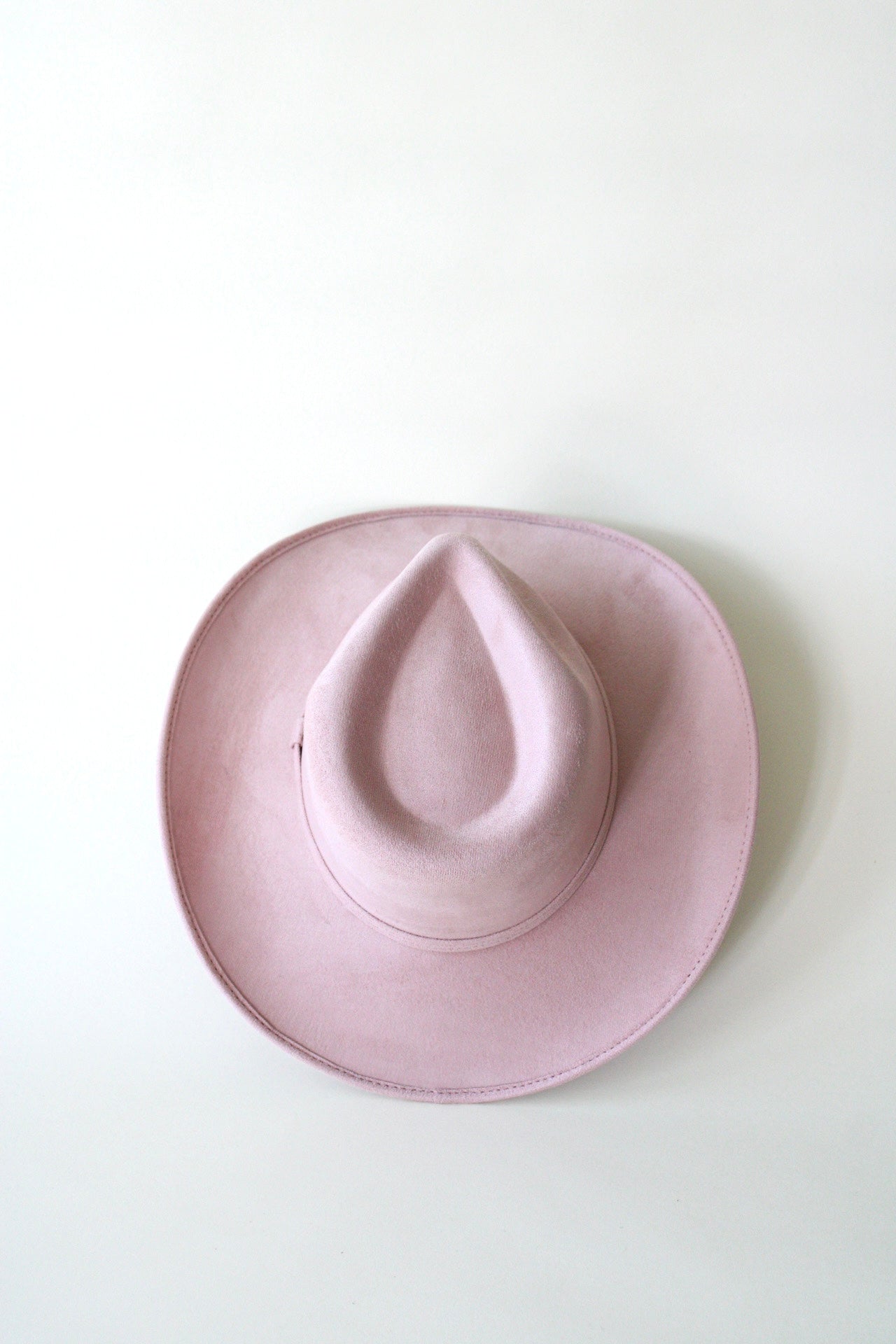 Amarillo Vegan Suede Cowboy Rancher Hat- Pale Dusty Rose