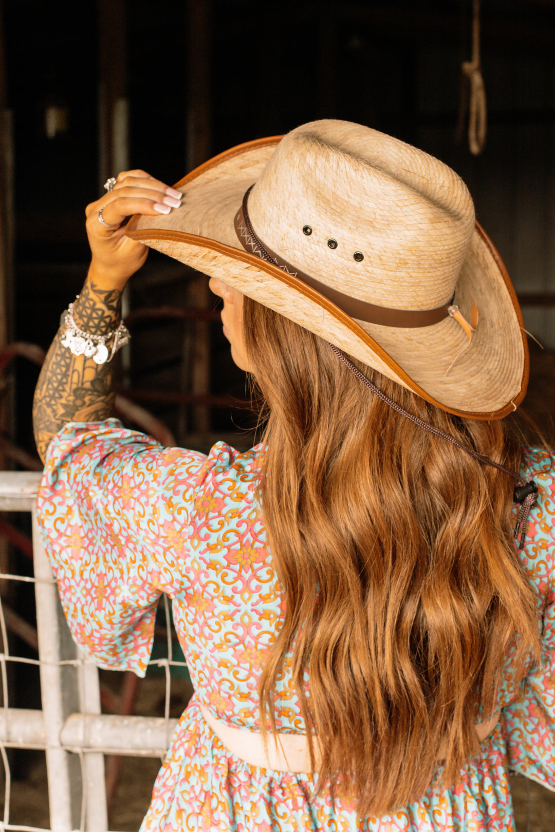 Red Rock Palm Leaf Cowboy Hat - Tan