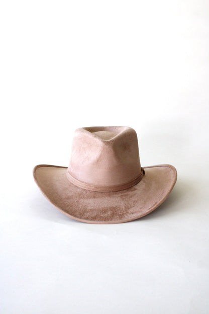 Amarillo Vegan Suede Cowboy Rancher Hat- Cappuccino