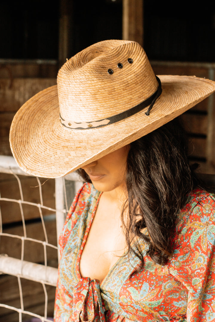 Lone Star Palm Leaf Cowboy Hat