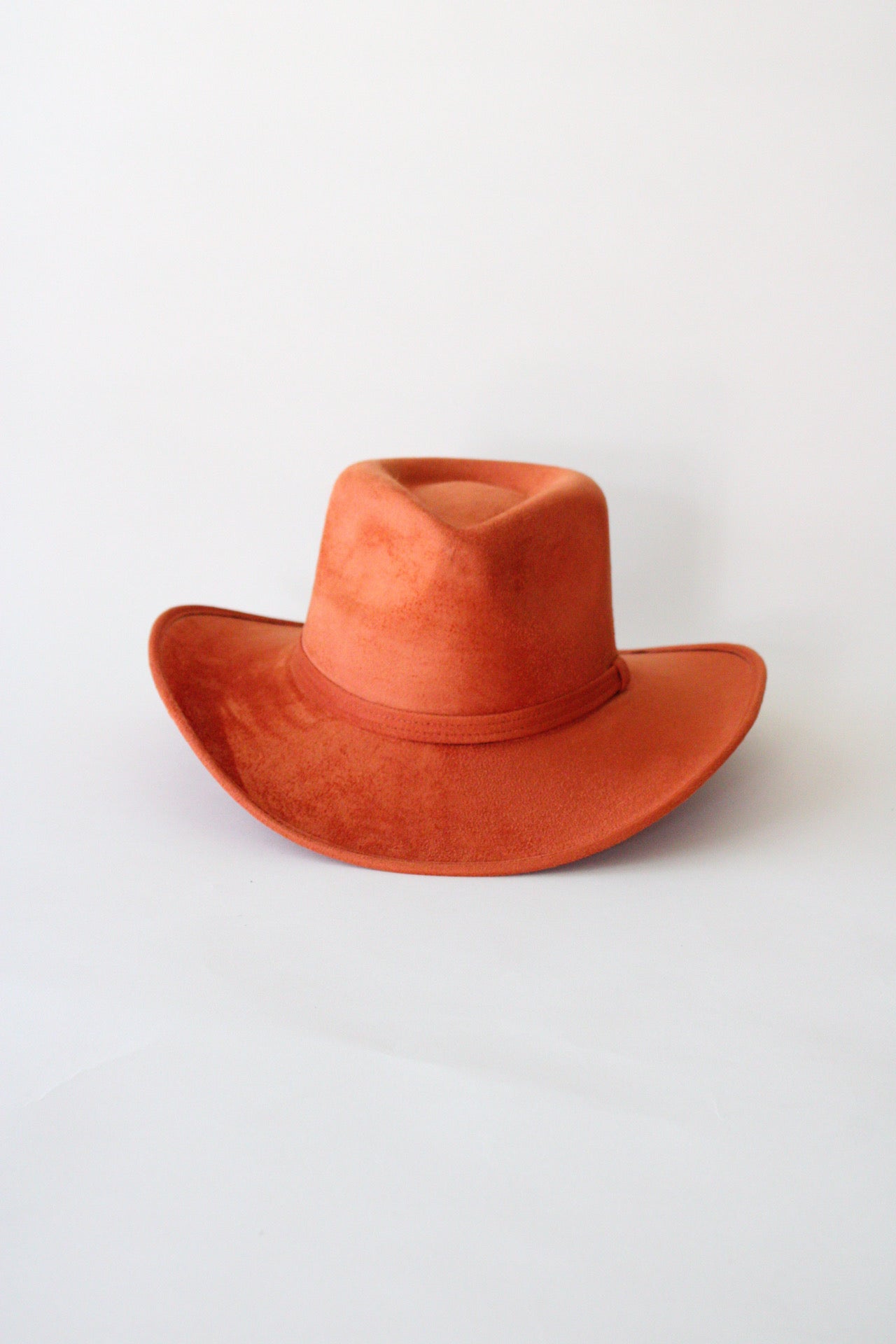 Amarillo Vegan Suede Cowboy Rancher Hat- Orange