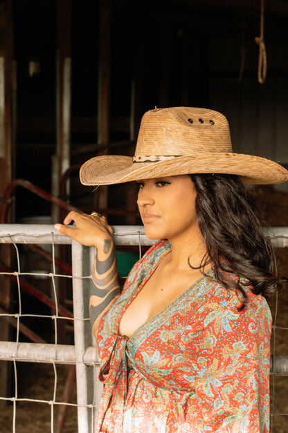 Lone Star Palm Leaf Cowboy Hat