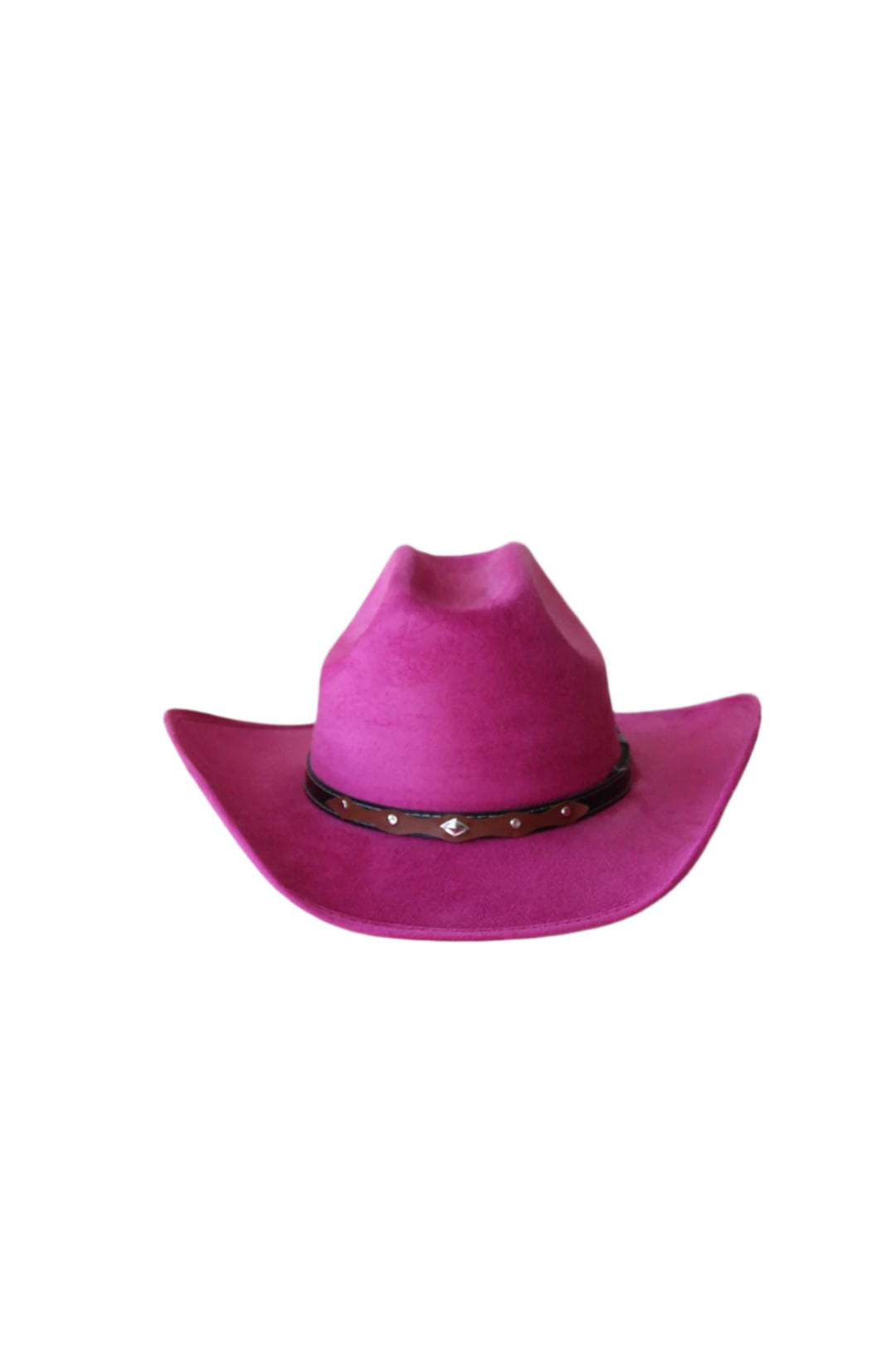 Texana Vegan Suede Cowboy Hat - Magenta