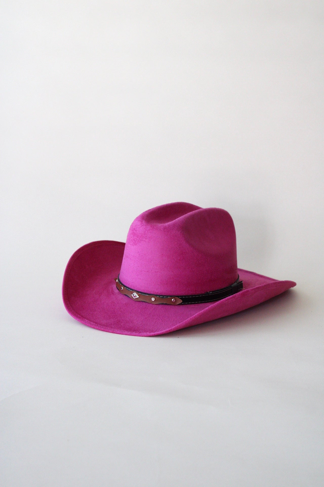 Texana Vegan Suede Cowboy Hat- Magenta