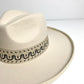 Myla Wool Felt rancher Hat Wide Brim - Ivory