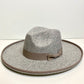 Mina Wool Felt Rancher Hat Wide Pencil Brim - Heather Grey