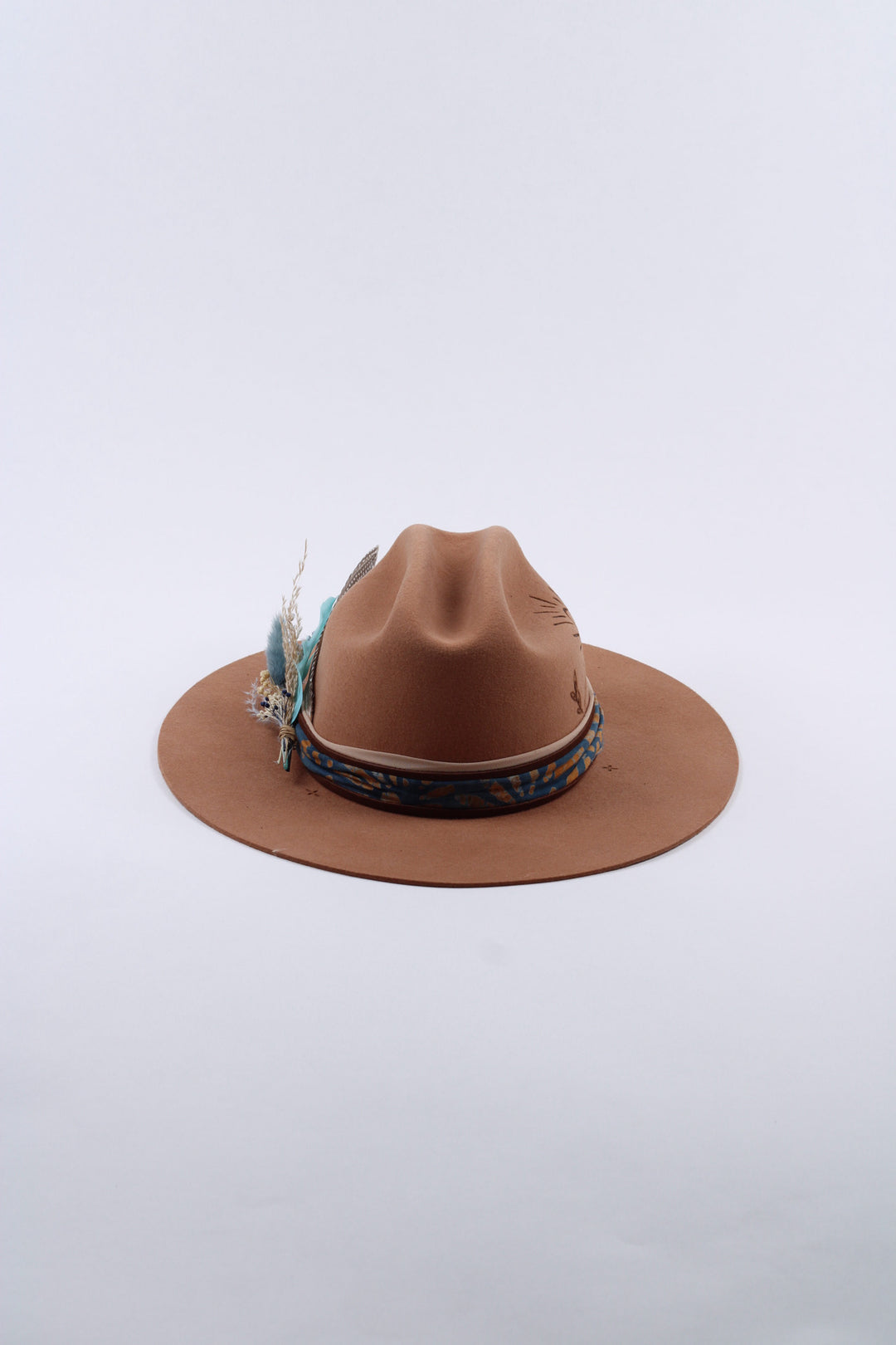 The Sienna Cattlemen Wool Flat Brim - Tan Custom