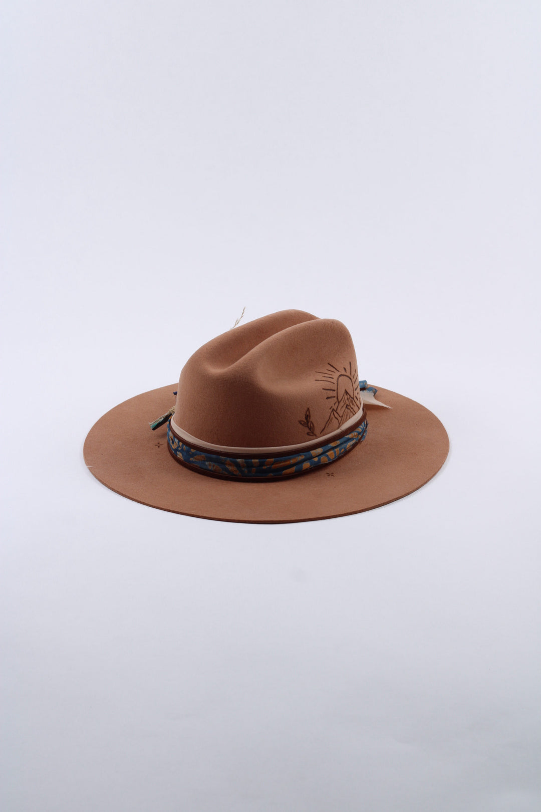 The Sienna Cattlemen Wool Flat Brim - Tan Custom