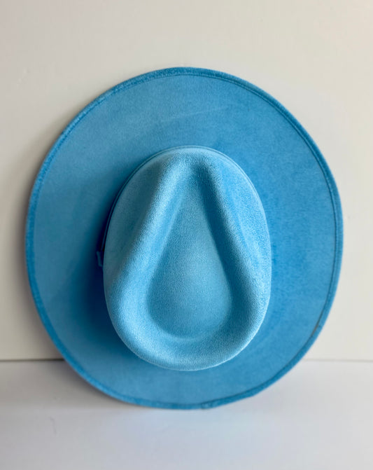 Vegan Suede Rancher Hat - Royal Blue