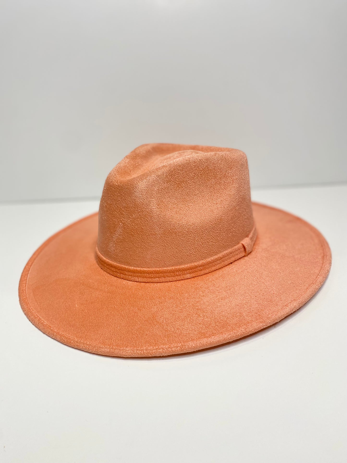 Vegan Suede Rancher Hat- Peach