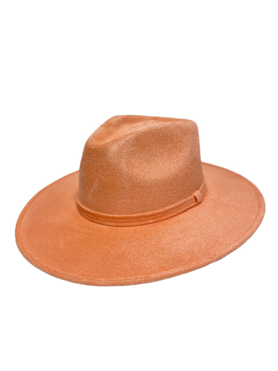 Vegan Suede Rancher Hat - Peach