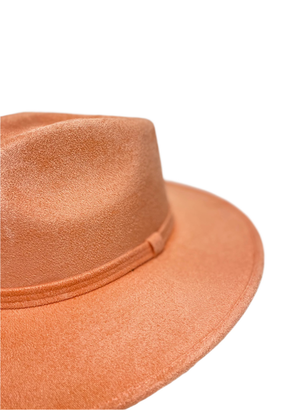 Vegan Suede Rancher Hat - Peach