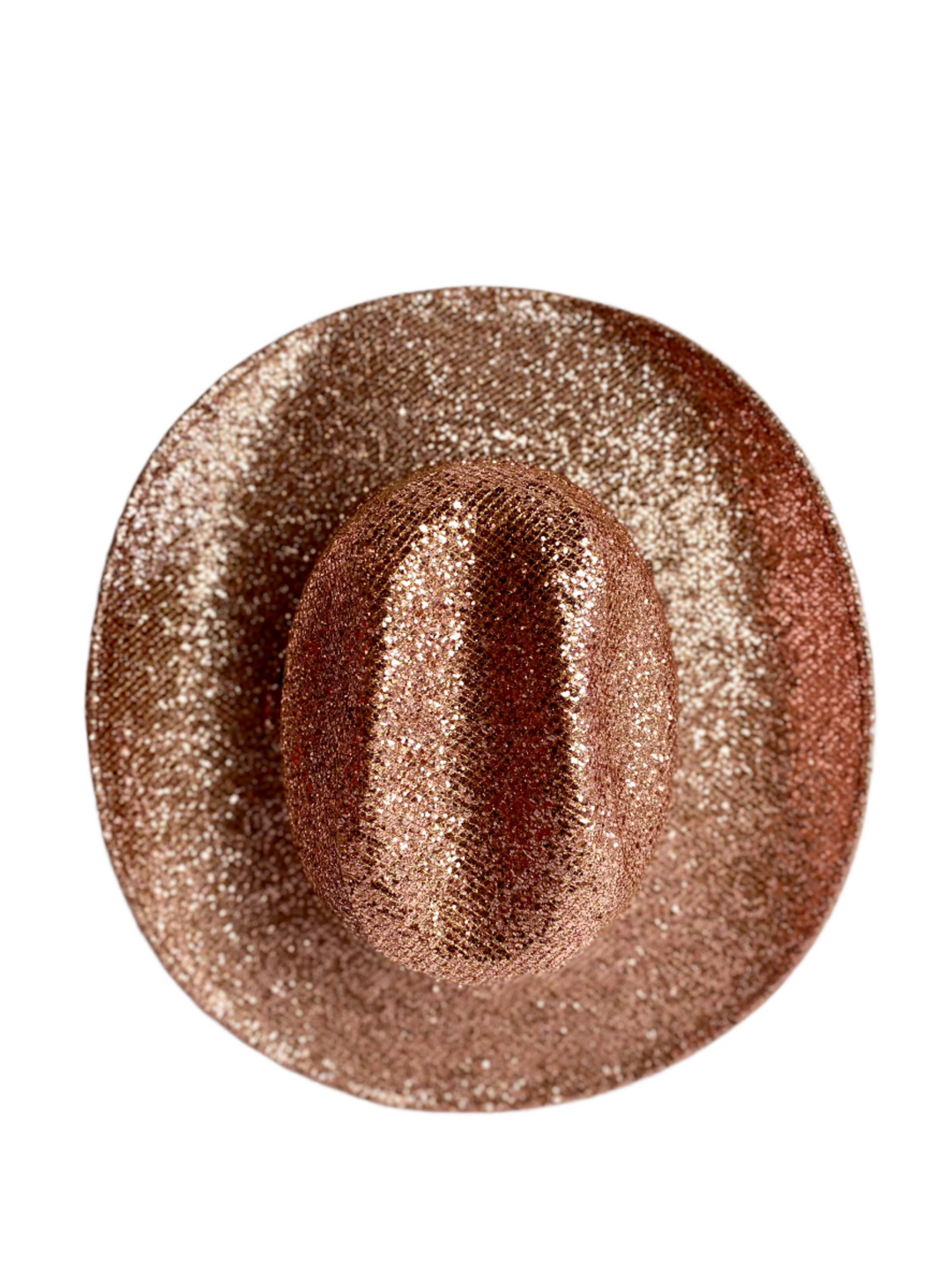 Western Cowboy Glitter Hat- Rose Gold