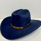 Austin Vegan Suede Cowboy Hat- Navy Blue