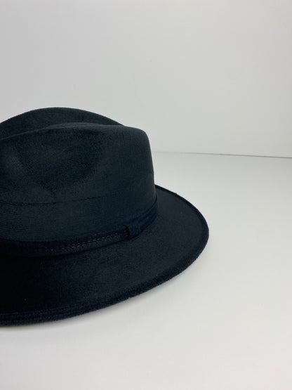 Kids Vegan Suede Hats - Black