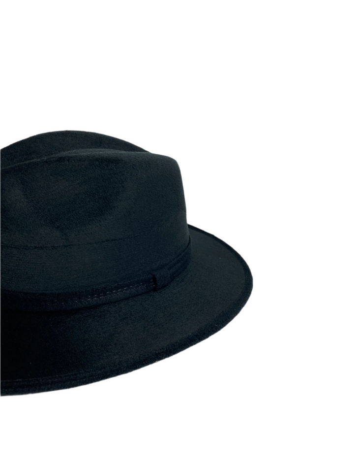 Kids Vegan Suede Hats - Black