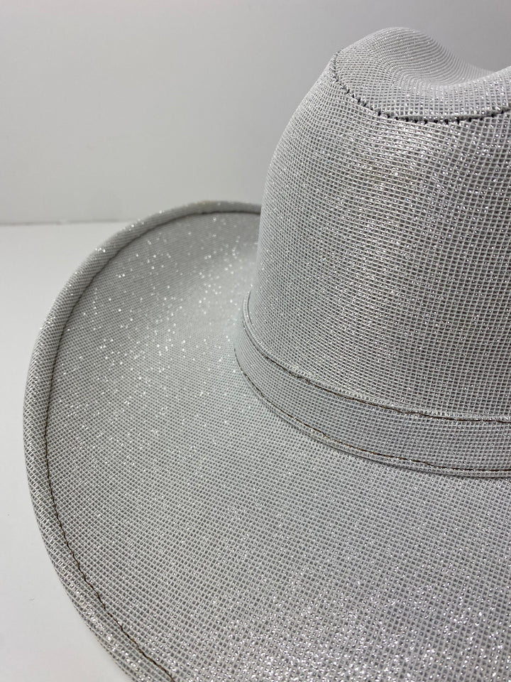 Western Cowboy Glitter Hat- White