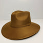 Vegan Suede Western Cowboy Hat- Caramel