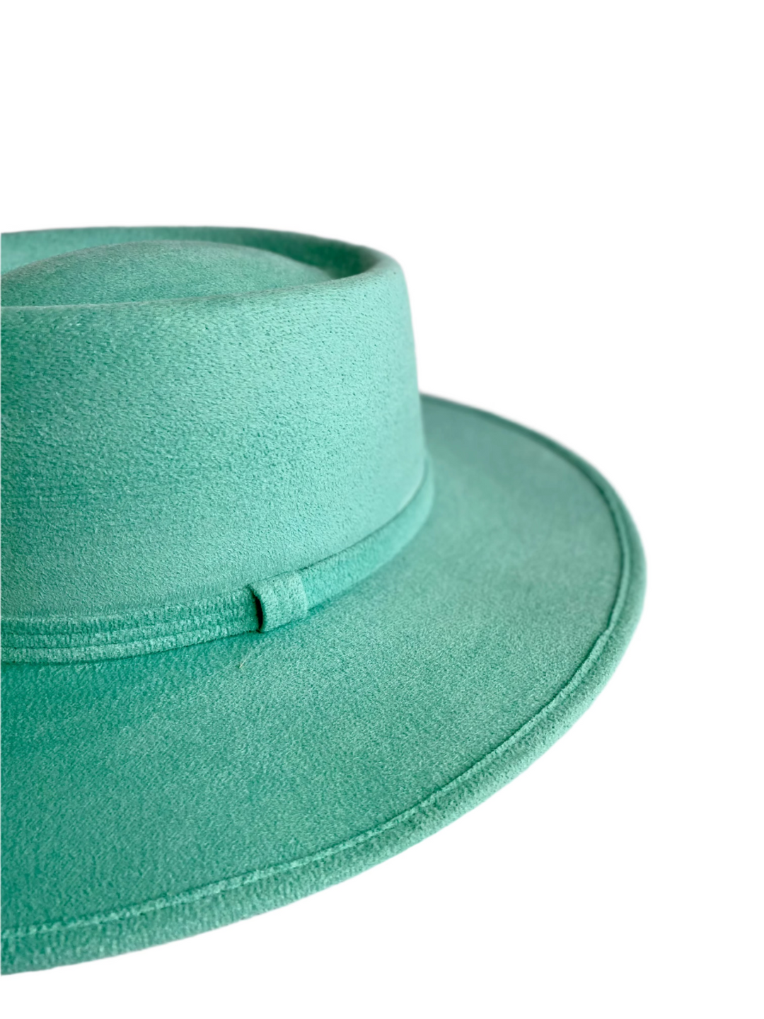 Vegan Suede Gambler Hat- Mint
