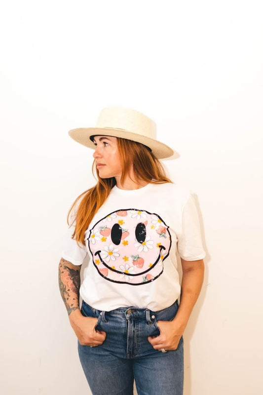 Strawberry Smiley Face Tee