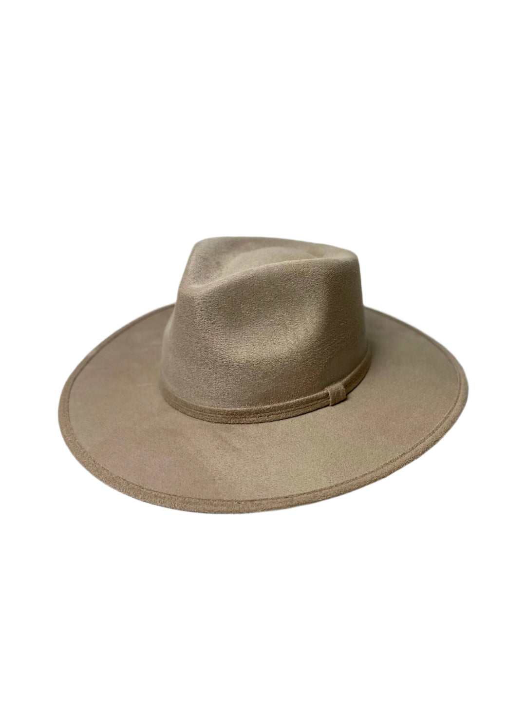 Vegan Suede Teardrop Hat - Sand