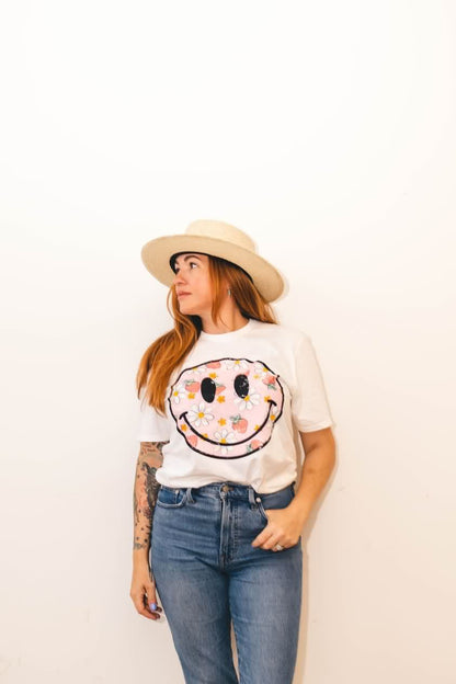 Strawberry Smiley Face Tee