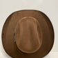 Austin Vegan Suede Cowboy Hat- Chocolate Brown