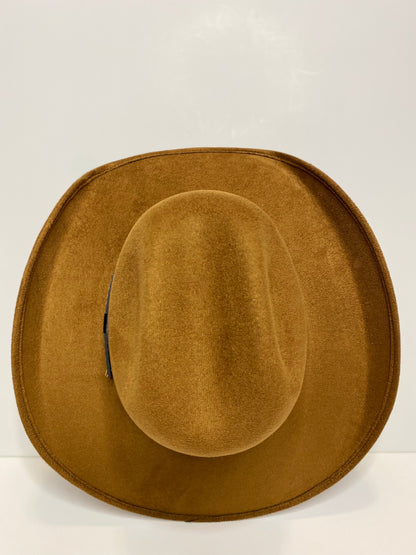 Austin Vegan Suede Cowboy Hat- Caramel